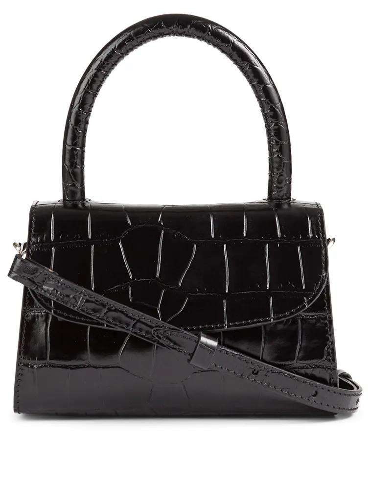 Mini Croc-Embossed Leather Bag