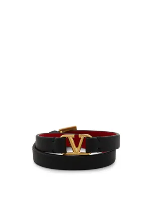 VLOGO Double Leather Bracelet