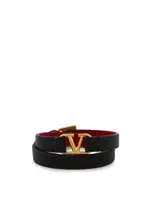 VLOGO Double Leather Bracelet