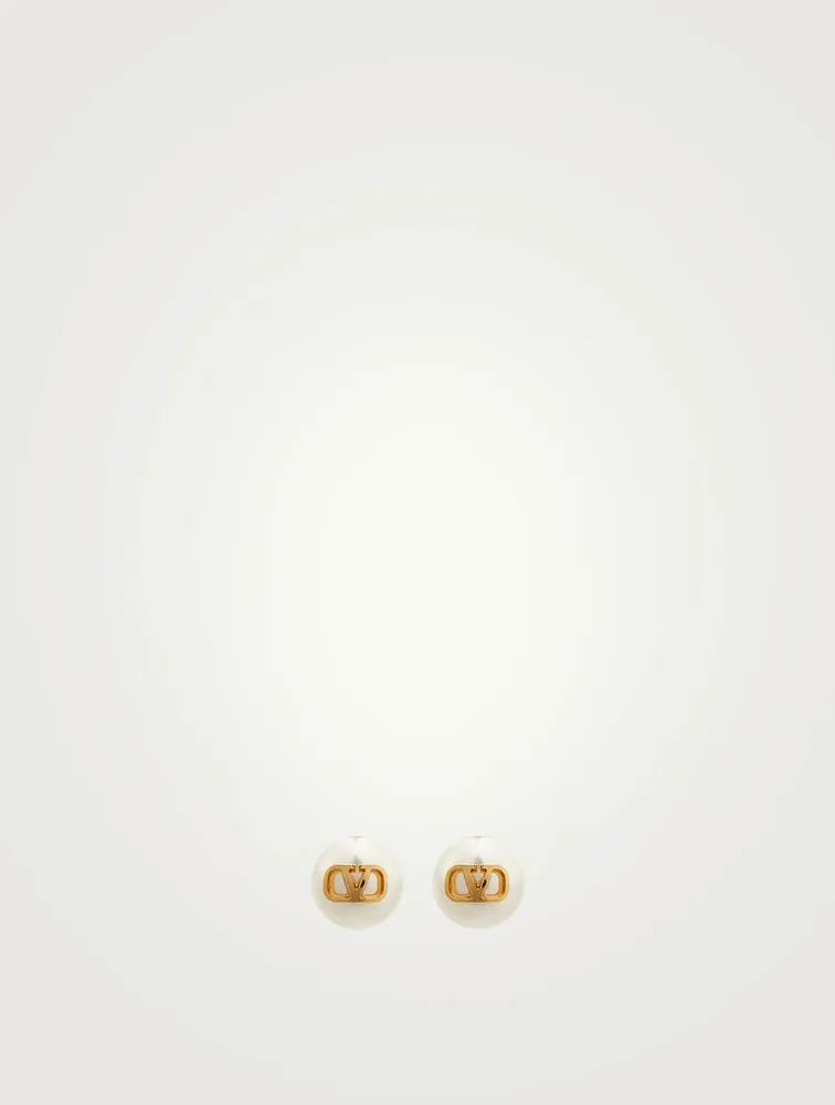 VLOGO Faux Pearl Earrings