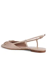 VLOGO Leather Slingback Ballet Flats