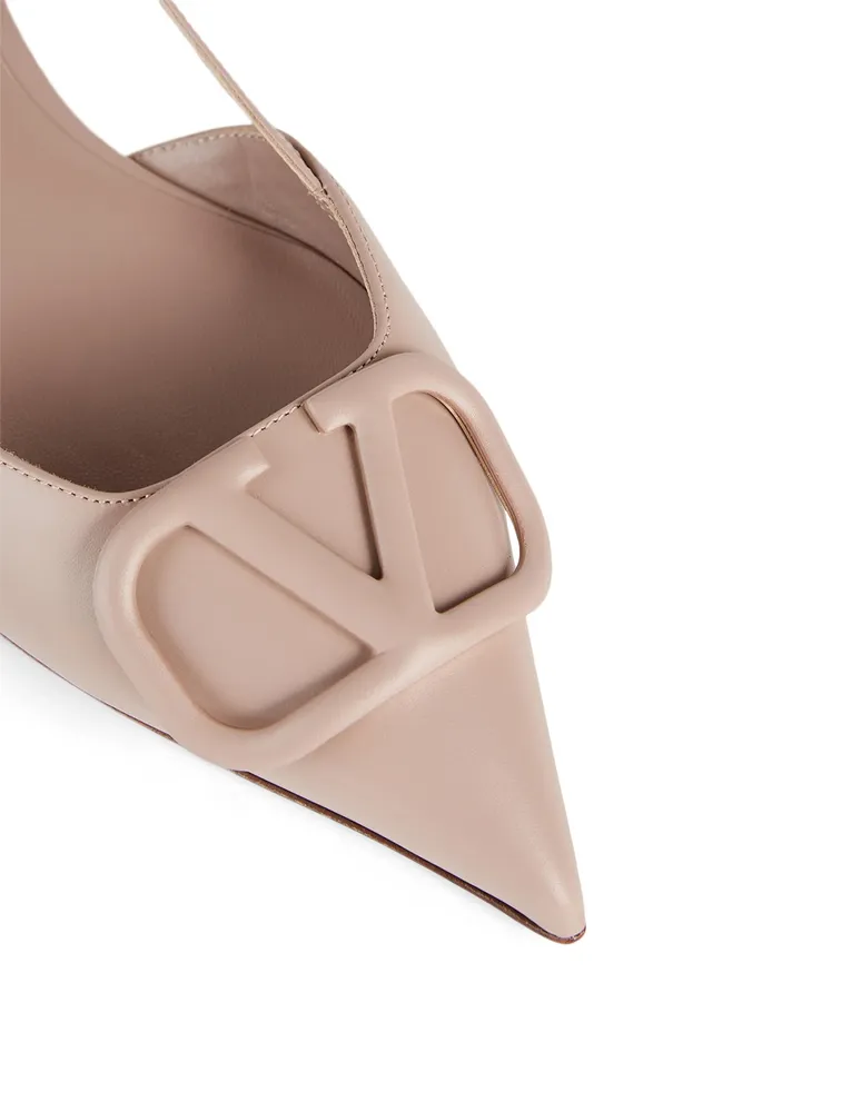 VLOGO Leather Slingback Ballet Flats