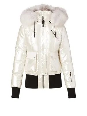 Fordham Down Bomber Jacket With Fur Hood