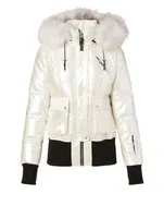 Fordham Down Bomber Jacket With Fur Hood