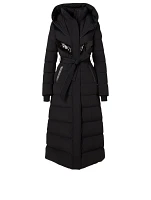 Adina Down Long Coat With Sequins