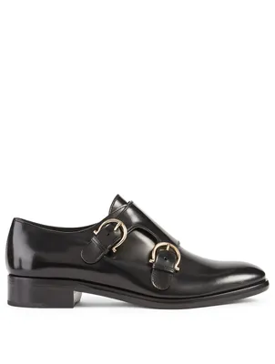 Claude Leather Double-Monk Strap Shoes