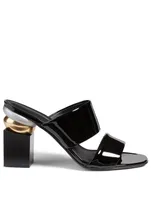 Lotten Patent Leather Geometric-Heeled Sandals