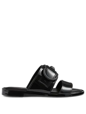 Taryn PVC Slide Sandals With Gancini