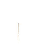 14K Gold Multi Bar Drop Earrings With Diamonds