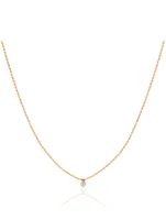 14K Gold Bezel Necklace With Diamond