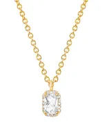 14K Gold Necklace With Topaz And Diamonds