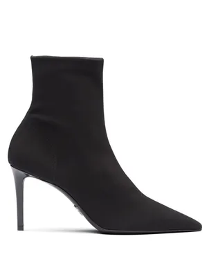 Technical Fabric Heeled Ankle Boots