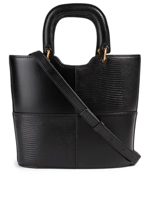 Andy Lizard-Embossed Leather Bag