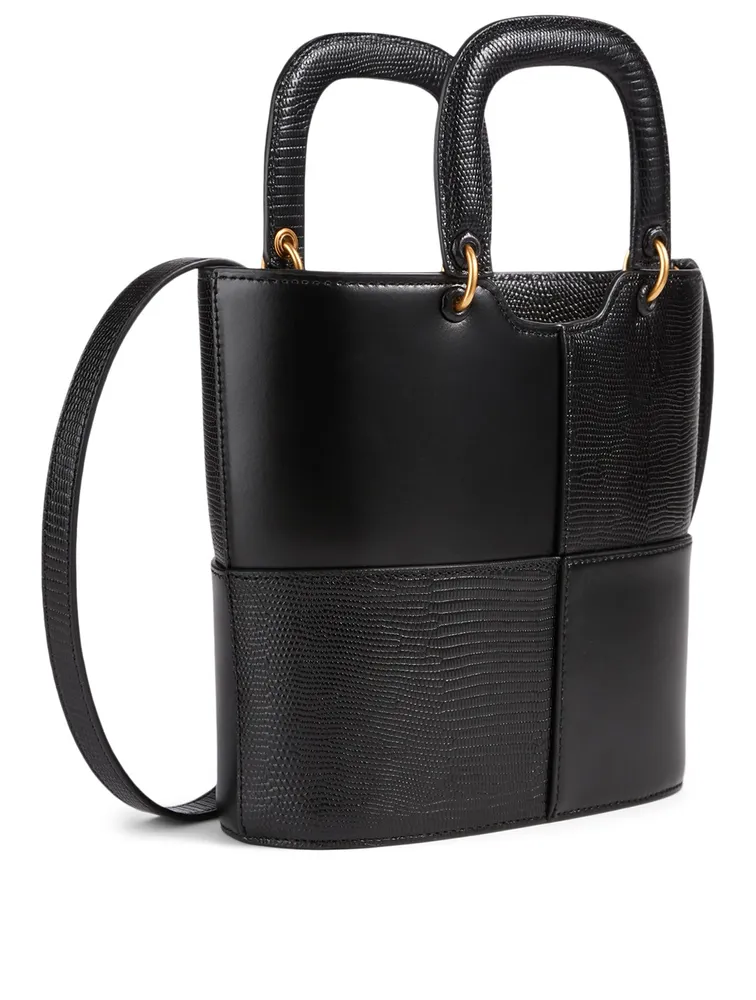 Andy Lizard-Embossed Leather Bag