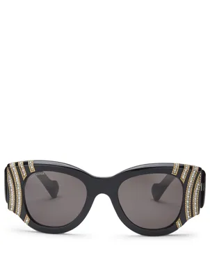 Paris Cat Eye Sunglasses With Crystals