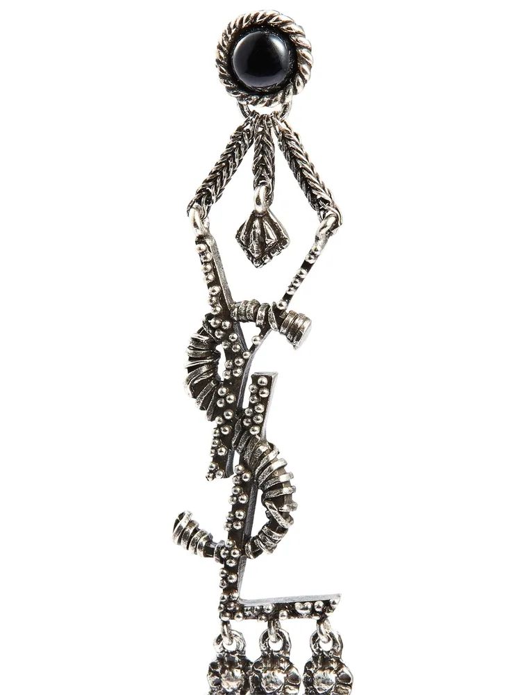 YSL Monogram Tassel Drop Earrings