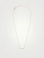 14K Gold Bezel Set Necklace With Diamonds