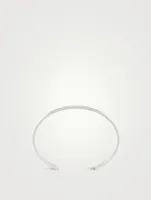 21g Brushed Sterling Silver Ribbon Bracelet