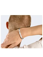 21g Brushed Sterling Silver Ribbon Bracelet