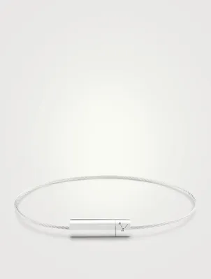 5g Polished Sterling Silver Cable Bracelet