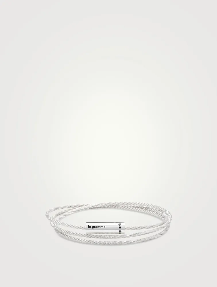11g Polished Sterling Silver Triple Cable Bracelet