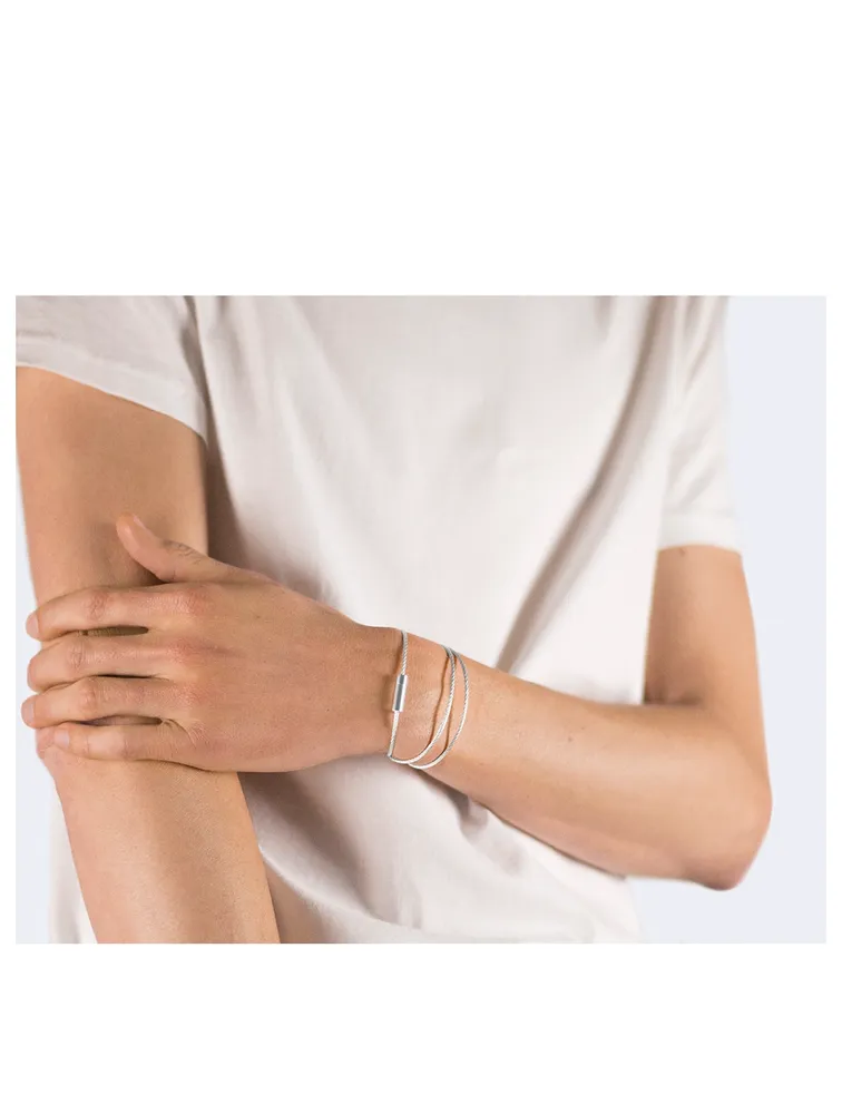 11g Polished Sterling Silver Triple Cable Bracelet
