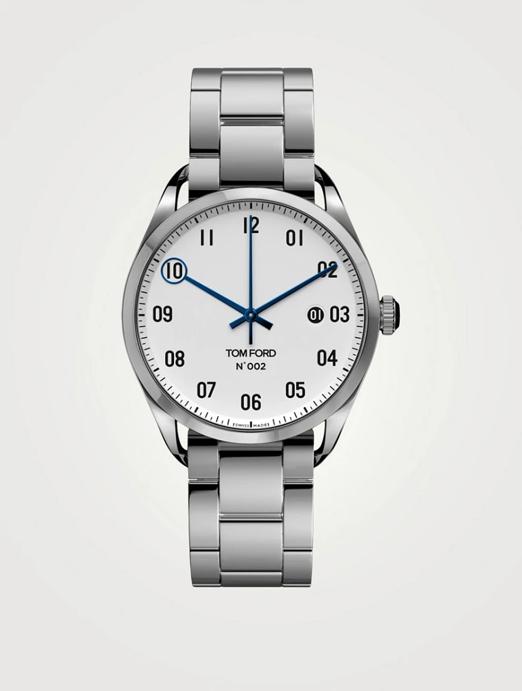 No. 002 Large Polished Stainless Steel Watch Case, 40mm