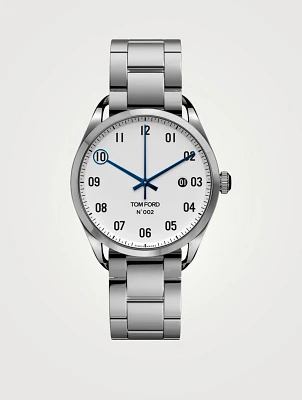 No. 002 Large Polished Stainless Steel Watch Case, 40mm