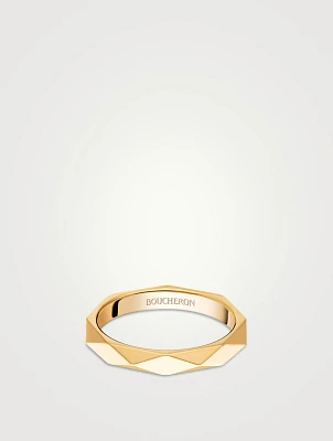 Facette Gold Wedding Band