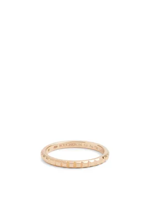 Mini Clou De Paris Rose Gold Wedding Band