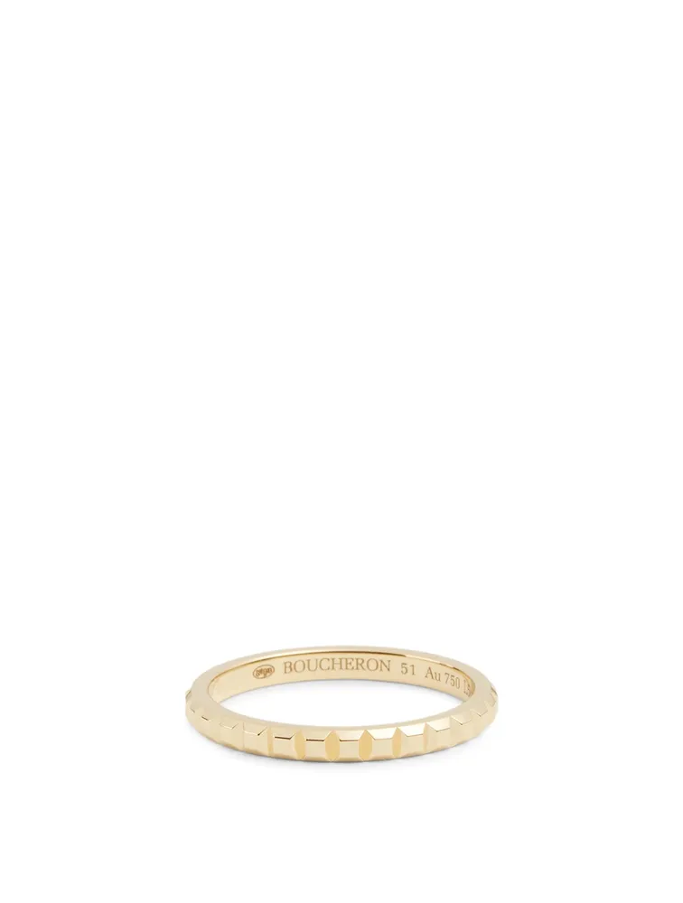 Mini Clou De Paris Gold Wedding Band