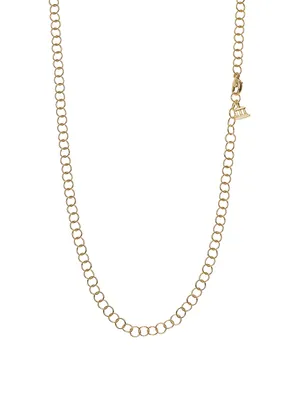 18K Gold Fine Round Chain Necklace
