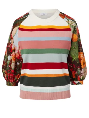 Merino Wool Sweater Cactus Blossom Print