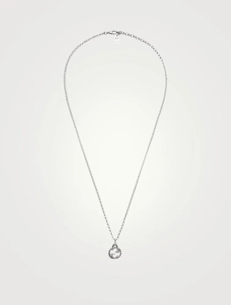 Interlocking G Silver Pendant Necklace