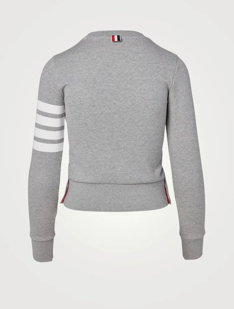 Cotton Sweatshirt With Four-Bar Stripe