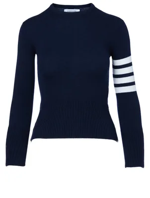 Cashmere Four-Bar Sweater