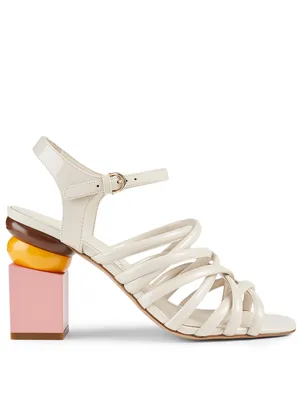 Leonor Patent Leather Geometric-Heeled Sandals