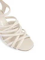 Leonor Patent Leather Geometric-Heeled Sandals