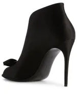 Lara 105 Satin Peep-Toe Heeled Ankle Boots