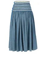 Cuerda Midi Skirt Stripe Print
