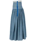 Cuerda Midi Skirt Stripe Print
