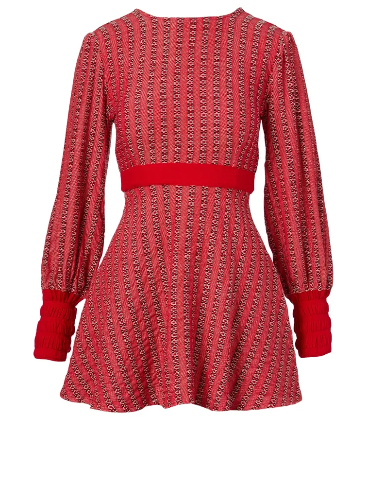 Hilario Long-Sleeve Mini Dress