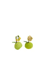 Apple Iraca Palm Drop Earrings