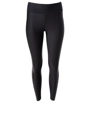 Ultra High-Waisted Leggings With Croc-Embossed Stripe