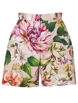 Cotton Bermuda Shorts Floral Print