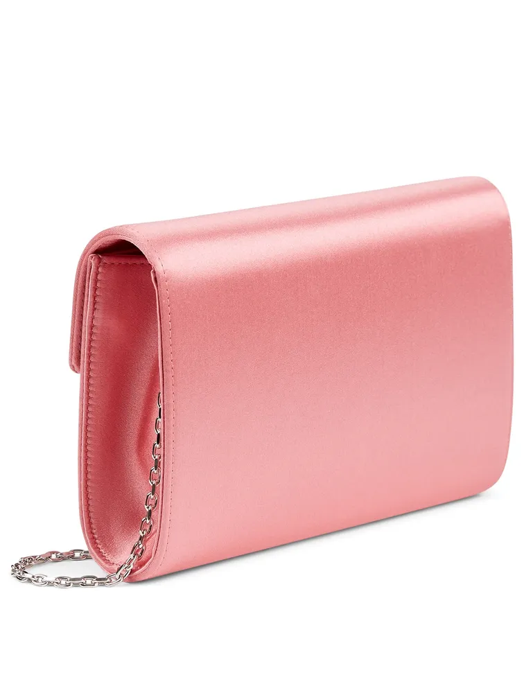 Mini RV Brochamour Envelop Flap Clutch Bag With Crystal Buckle