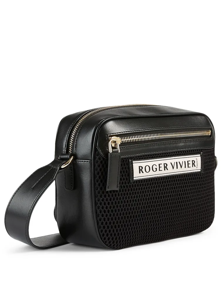 Roger Vivier Viv' Run Camera Case Bag In Black