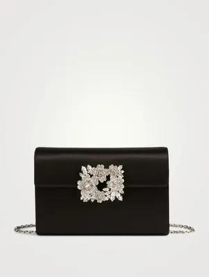 Mini RV Bouquet Strass Satin Envelope Clutch Bag