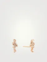 Fireworks 18K Rose Gold Earrings Wth Diamonds