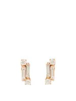 Fireworks 18K Rose Gold Stud Earrings With Diamonds